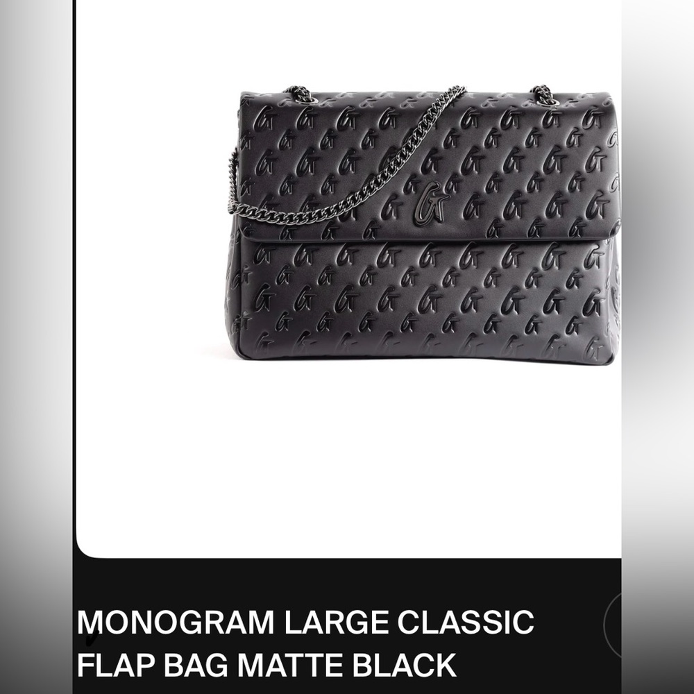 GLAM-AHOLIC Lifestyle MONOGRAM LARGE CLASSIC
FLAP BAG MATTE BLACK